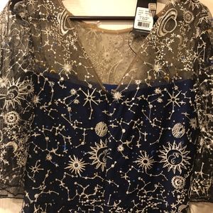 neptune metallic embroidered gown